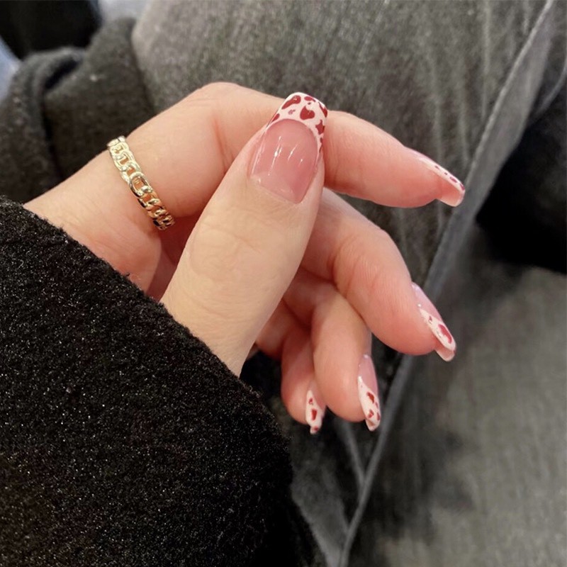 Set 24 móng tay giả 3D đẹp nữ tính chống nước trẻ trung AN