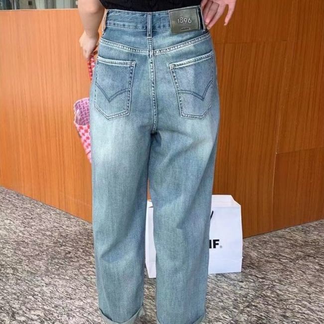 Quần jeans Nữ Lưng Cao Ống Rộng Thời Trang Hàn Quốc