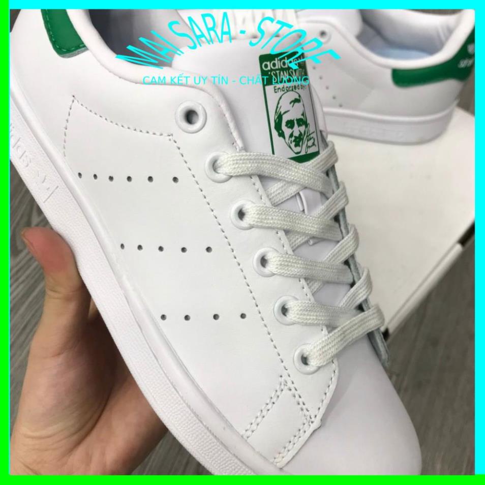 Giày adidas stan smith, giày  thể thao stan smith gót đen gót xanh thấp mới full phụ kiện hàng cao cấp, full size 36-43