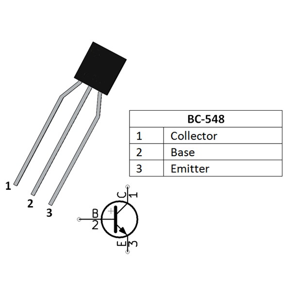 Transistor BC548 chân TO-92