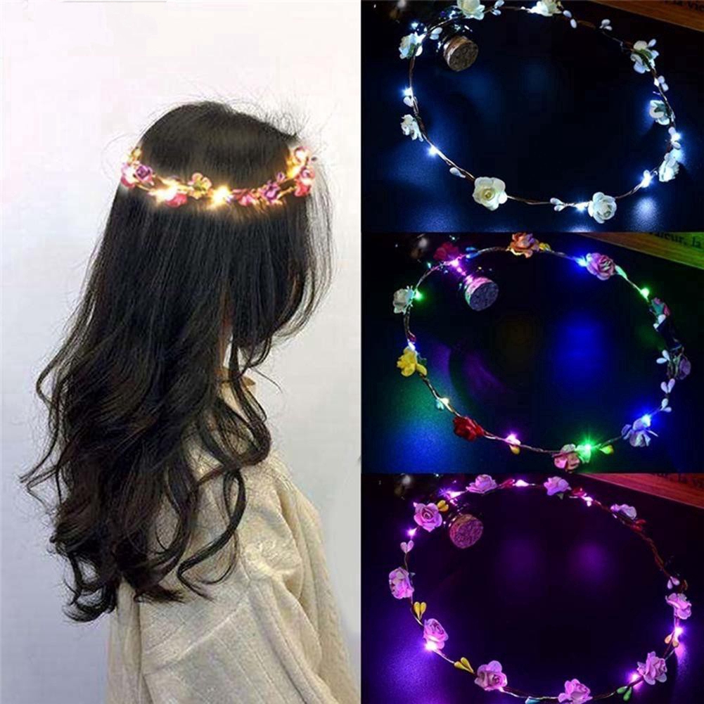 Vòng hoa trang trí có đèn LED cho lễ hội/tiệc cưới