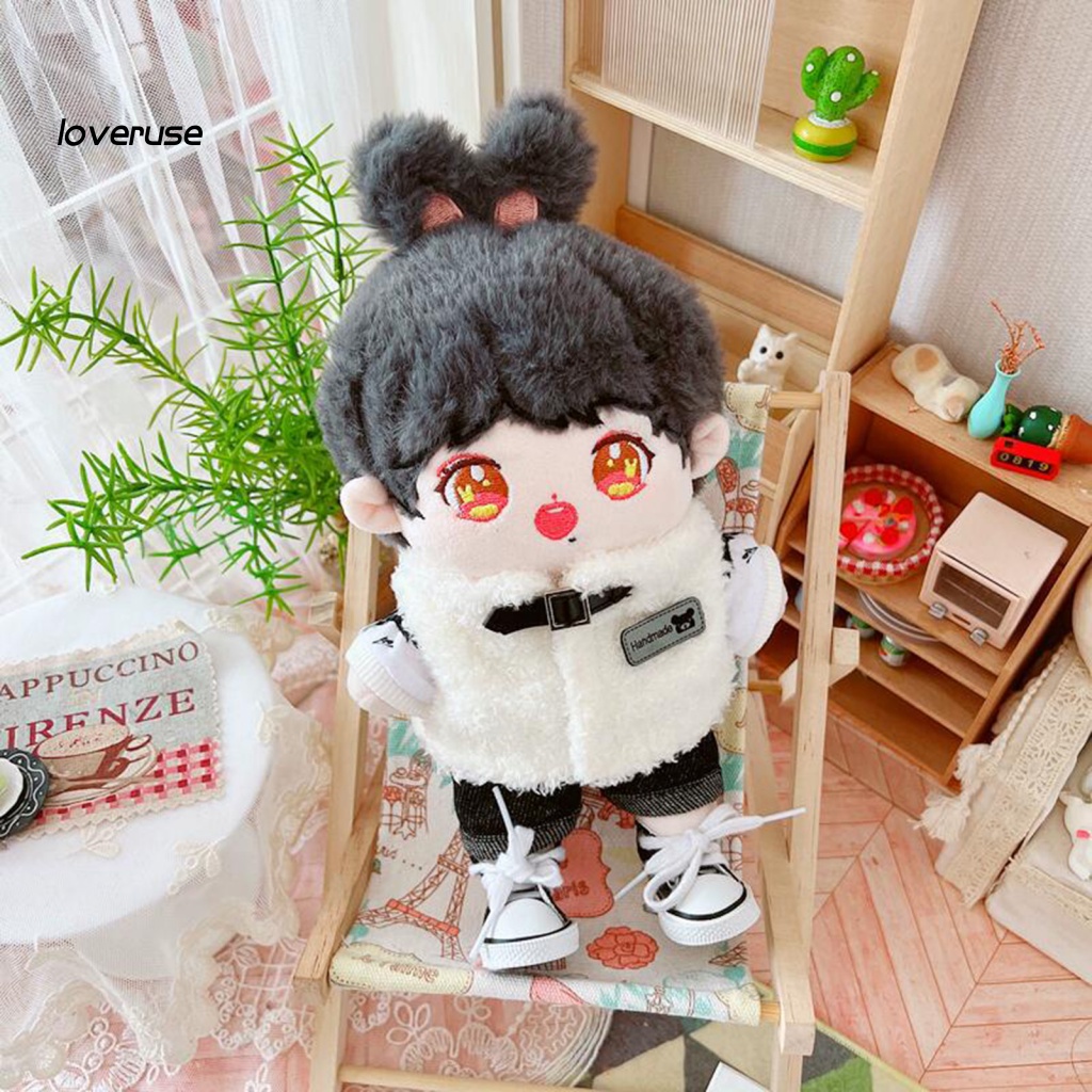 Bộ Bốn Món Áo Thun + Quần + Nón Xinh Xắn Cho Búp Bê 20cm