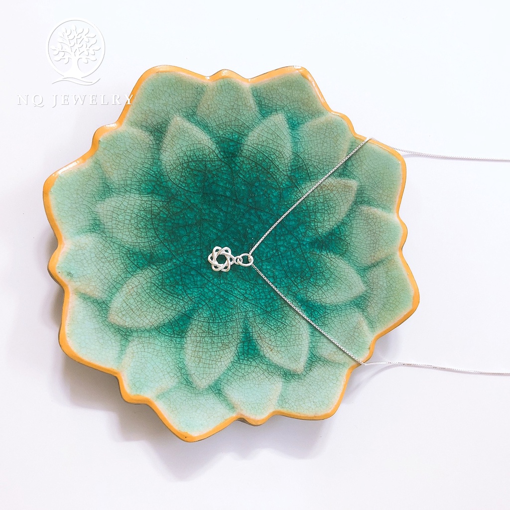 Dây chuyền bạc mặt vòng nguyệt quế - NQ Jewelry