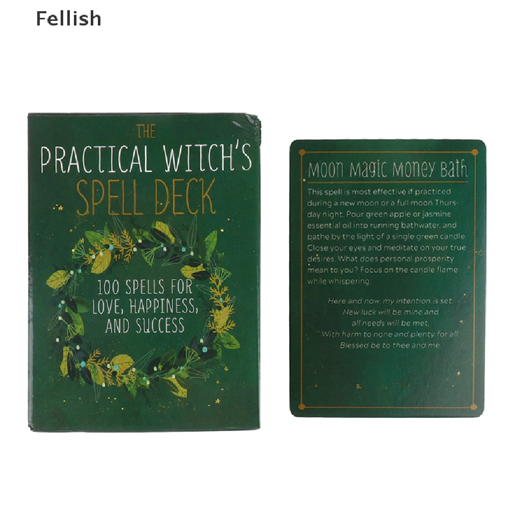 [Fellish] Practical Witch's Spell Deck Tarot Cards Oracle Prophecy Divination Board Game 436VN