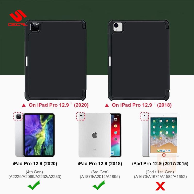 Ốp lưng XUNDD iPad Pro 12.9' (2020 / 2018), Chống trầy, Chống sốc, Kiểu bao da