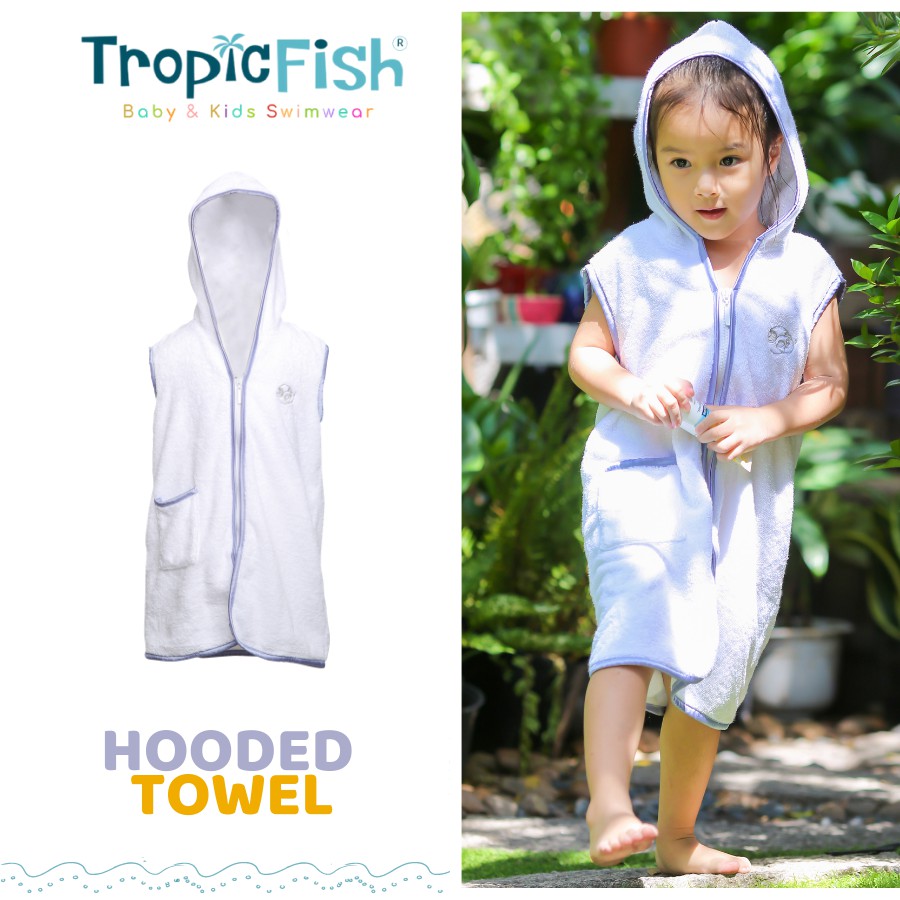 TropicFish Hooded Towel - Áo choàng đi bơi giữ ấm cho bé