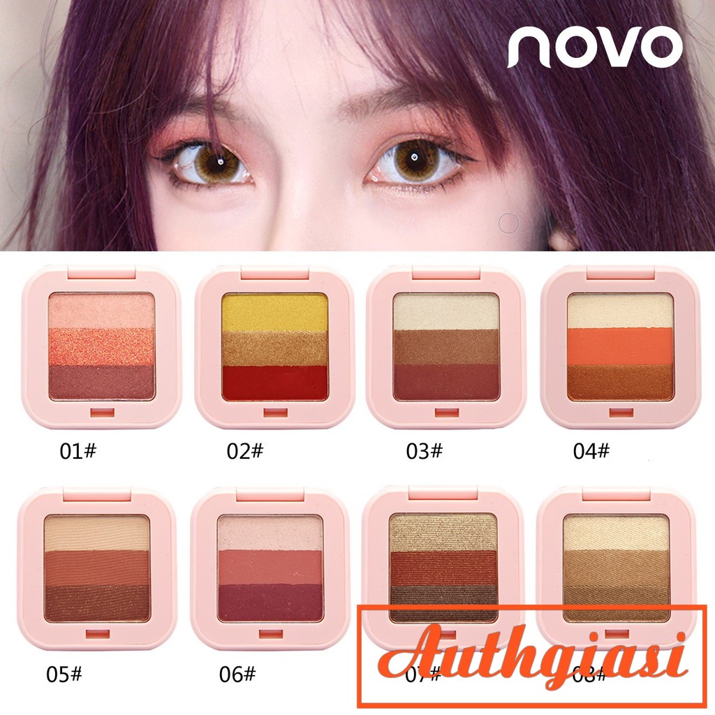 Phấn mắt Novo Fashion Three Color Eye Shadow 3 màu | BigBuy360 - bigbuy360.vn