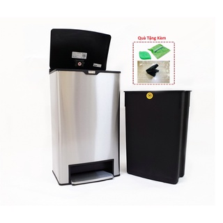 Thùng Rác Fitis Mega Đạp Vuông Inox STL2-901