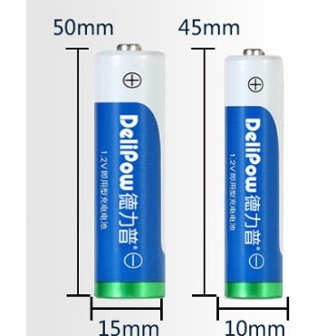 _ Dock sạc và 4 Pin AA sạc Delipow 1.2V 1300mAh