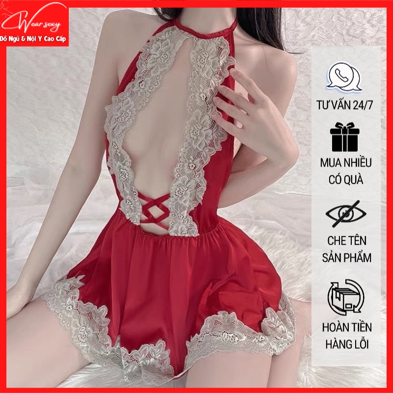 Váy Ngủ Ren Lụa Sexy Gợi Cảm MS370 [CWEAR.SEXY_ĐỒ NGỦ &amp; NỘI Y CAO CẤP]