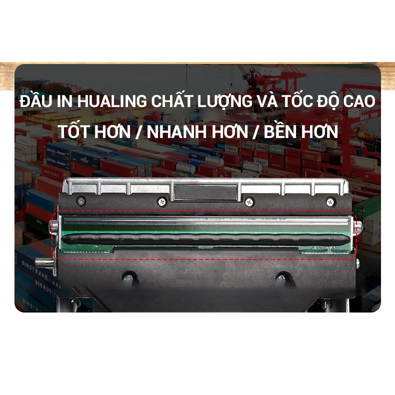 Máy in nhiệt công nghiệp HPRT R42P in đơn hàng, đơn gửi, mã vạch, logo tự dán tốc độ c