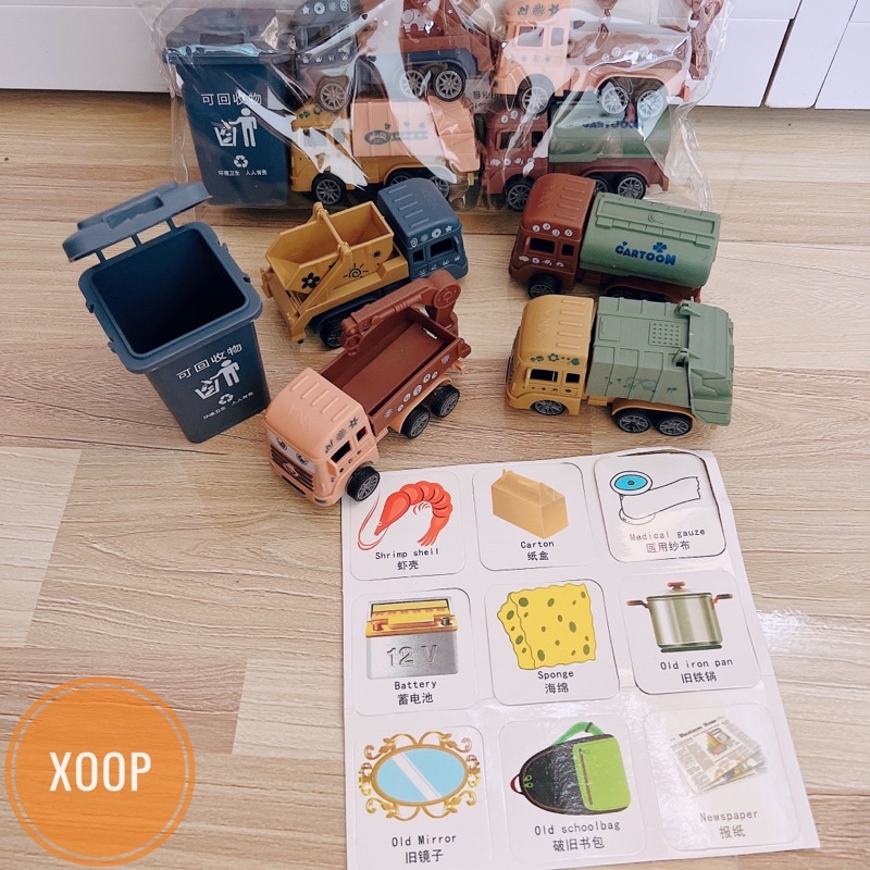Sale !!! Đồ chơi xoop ! Túi xe dọn rác 6 chi tiết cho bé  shop phúc yến