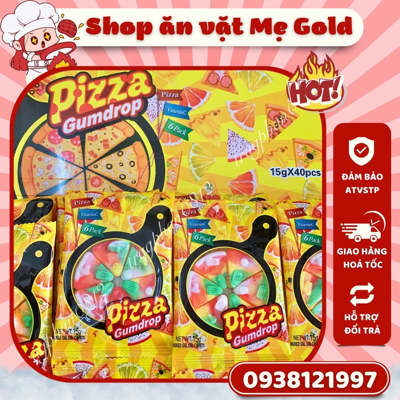 Kẹo dẻo pizza gumdrop hương trái cây gói 15g - ảnh sản phẩm 1