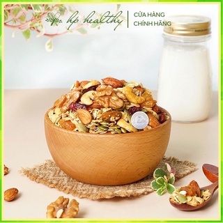 250G Ngũ Cốc Mix Hạt Granola Giảm Cân Tăng Cơ Siêu Nhiều Hạt Hp Healthy Không đường Nhà Làm