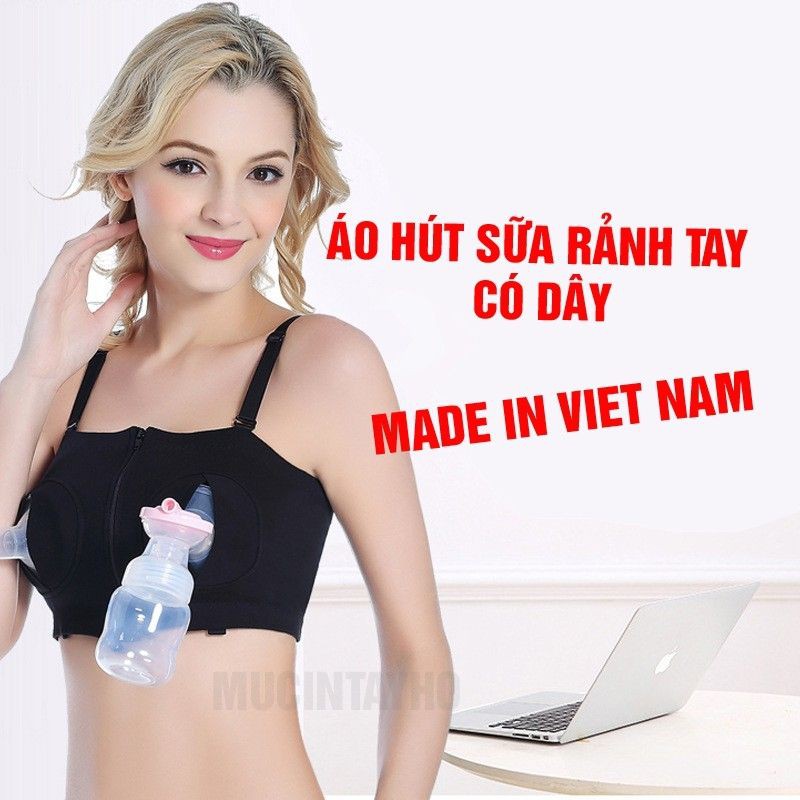 Áo hút sữa rảnh tay kèm dây đeo cao cấp, chất thun cotton siêu mịn, hàng Việt Nam chất lượng cao