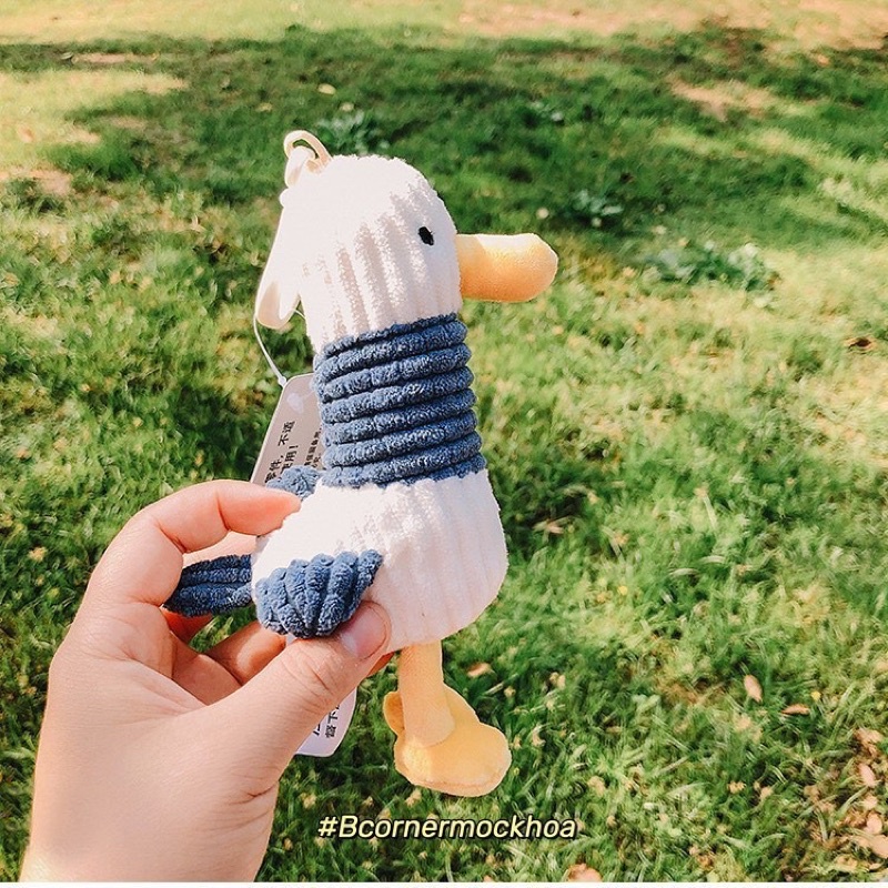 Móc khoá vịt cổ cao đáng yêu màu vàng trắng 🥰😍❤️❤️