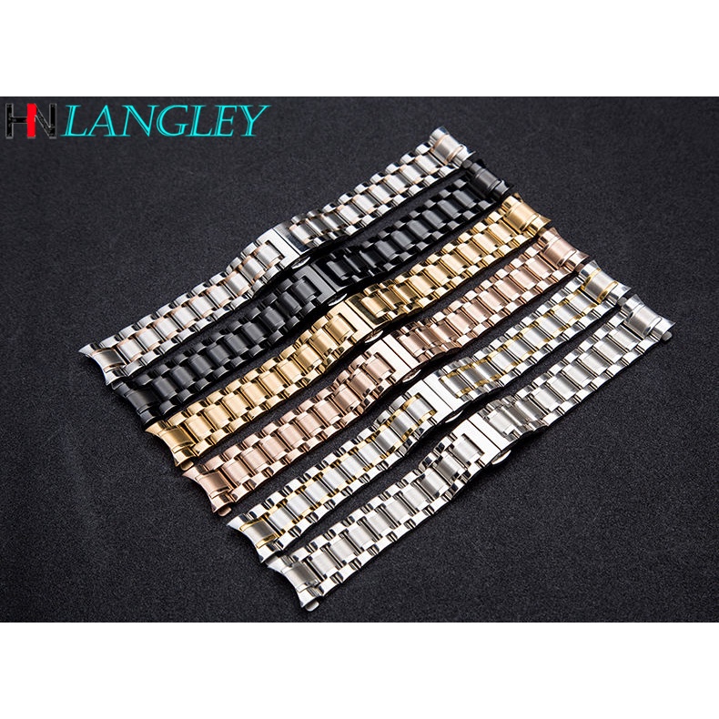 Dây Đồng Hồ Đeo Tay Thời Trang Bằng Thép Không Gỉ 13 / 15 / 17 / 18 / 19 / 20 / 21 / 22Mm