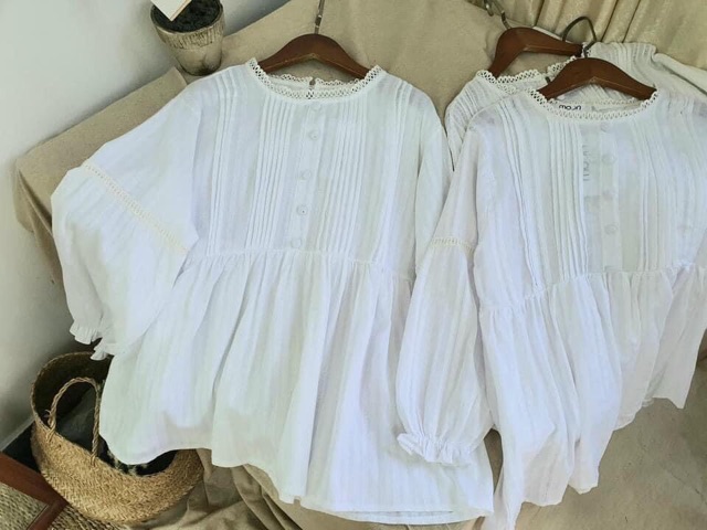 Áo babydoll cúc bọc hàng chuẩn xịn