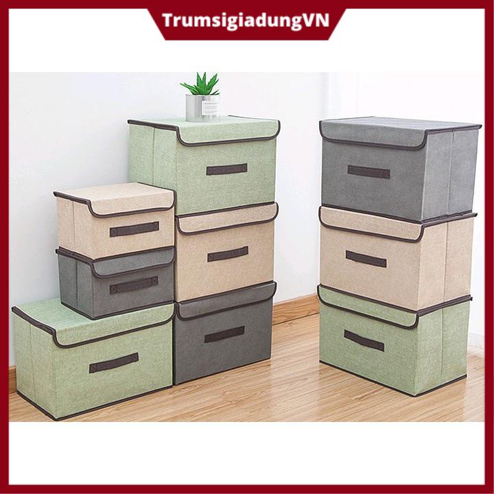 ComBo 2 Hộp Vải Đựng Đồ Tiện Lợi, Thùng Đựng Quần Áo Đa Năng 88188