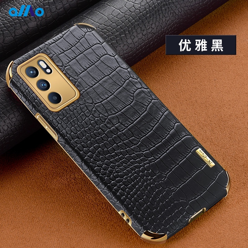 Ốp điện thoại tpu mềm vân da cá sấu mạ điện chống sốc bảo vệ máy ảnh dành cho Oppo reno6 z 5g reno 6z