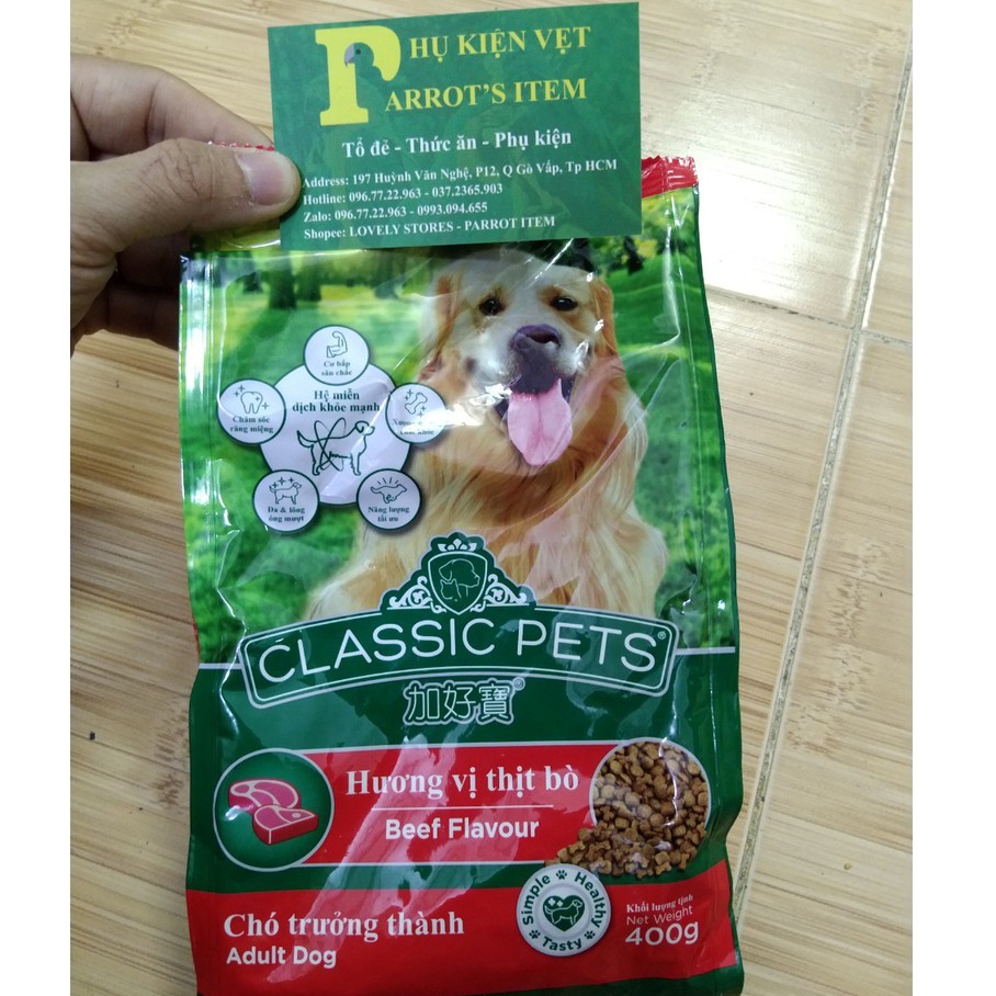 THỨC ĂN DÀNH CHO CHÓ CLASSIC PETS (HƯƠNG VỊ THỊT BÒ) THÁI LAN