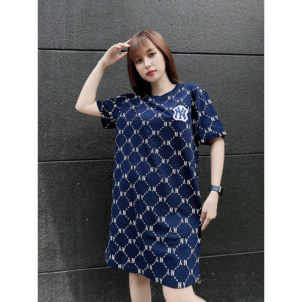 Váy suông NY MIb mẫu mới 2022 3 màu trắng - đen - xanh hàng cotton FULL TAG