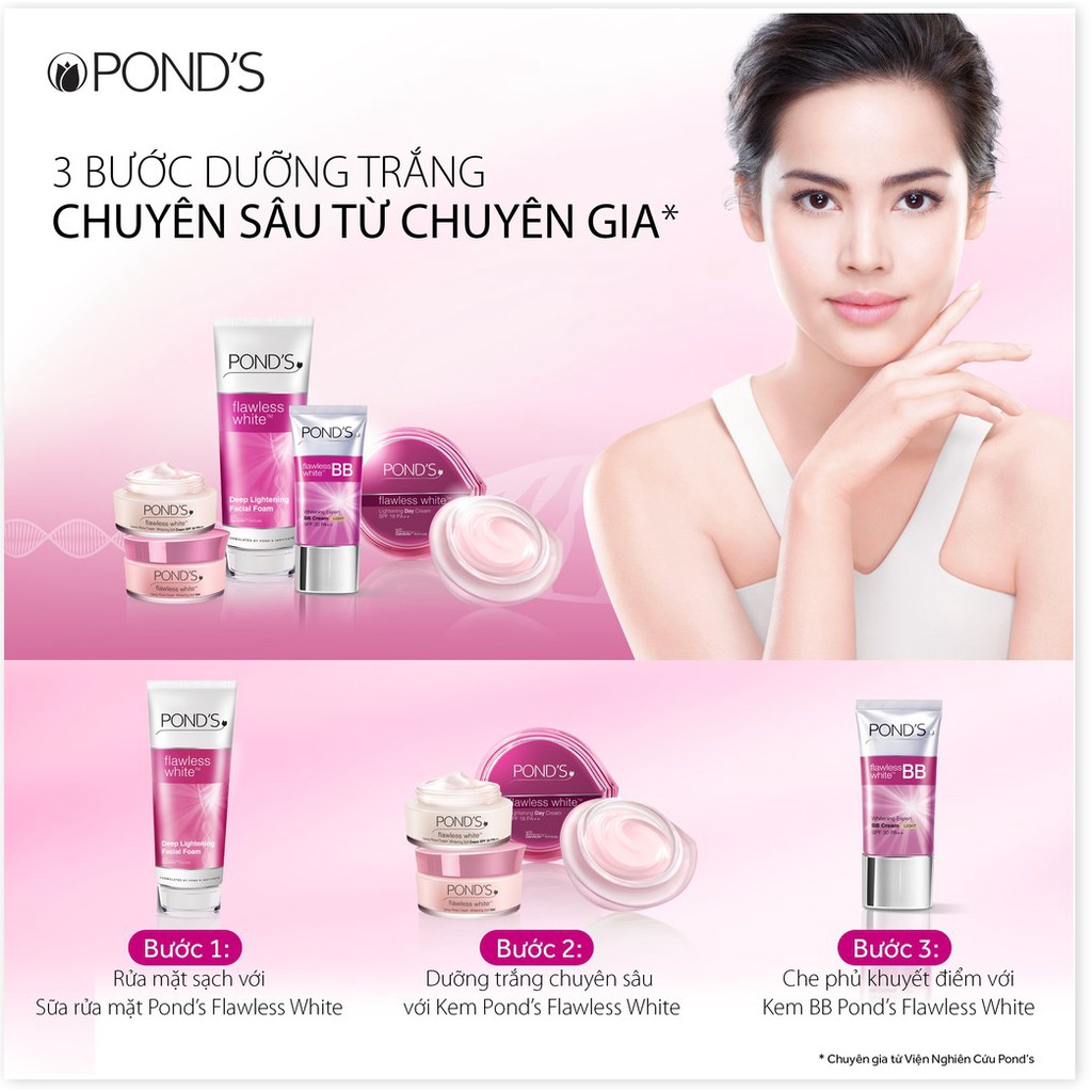 [Mã chiết khấu giảm giá sỉ mỹ phẩm chính hãng] POND'S Kem Trắng Da Không Tì Vết Ban Ngày 50g