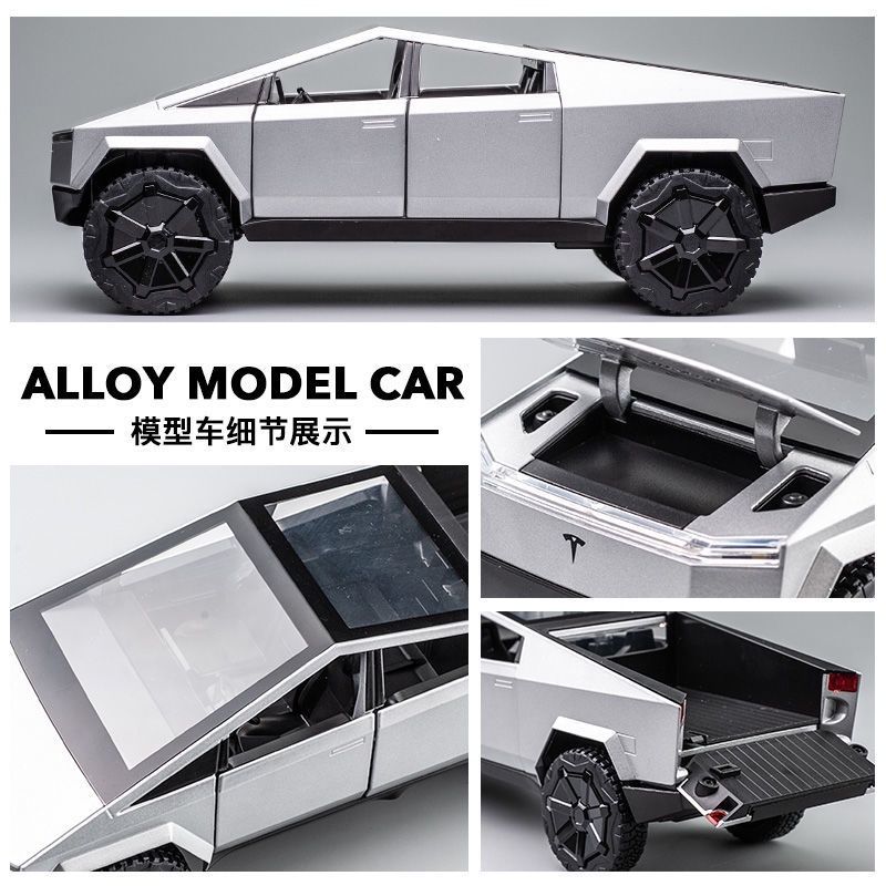 Mô Hình Xe Hơi tesla cyber concept Bằng Hợp Kim Tỉ Lệ 1: 24