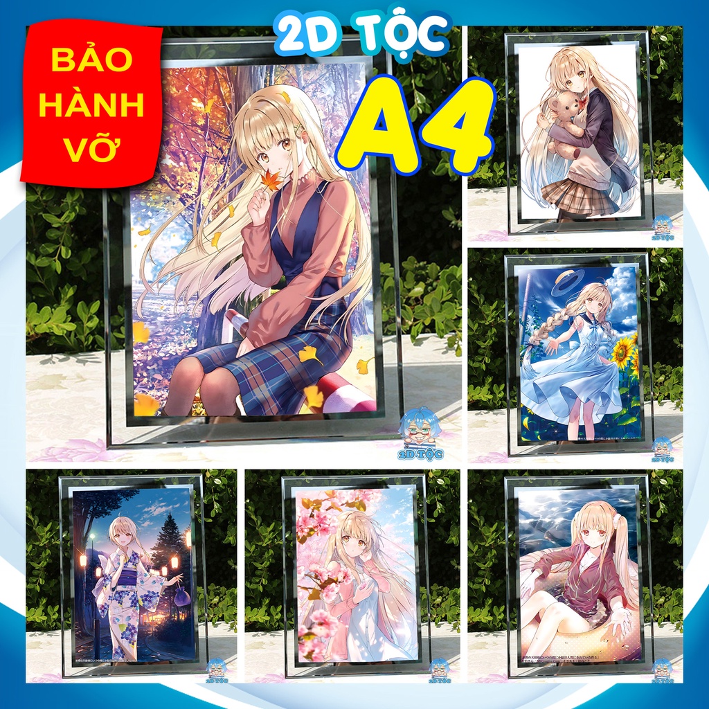 Khung Kính A4 Thiên sứ nhà bên (1) - Khung ảnh - Tranh Poster để bàn by 2D Tộc Shop - Otonari no Tenshi-sama