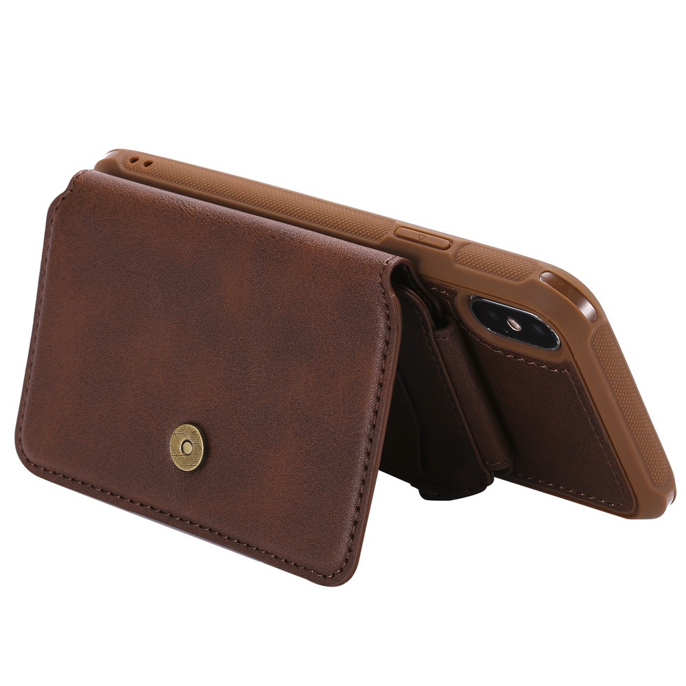 Ốp lưng da chống sốc có ngăn đựng thẻ sang trọng cho iPhone X Xs Xs Max Xr | BigBuy360 - bigbuy360.vn