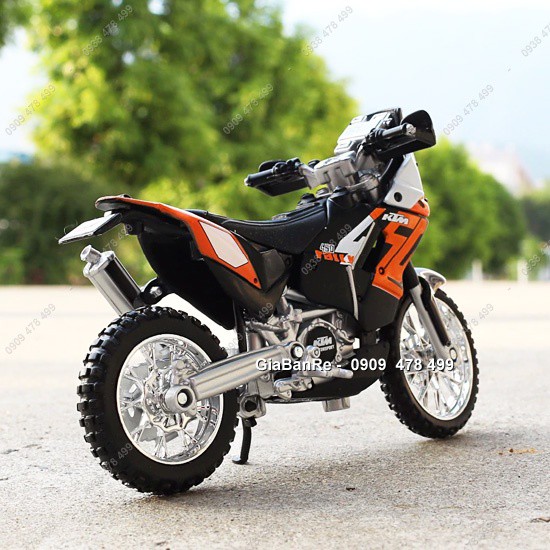 MS: 8856 - XE MÔ HÌNH TỈ LỆ 1:18 - MOTO ĐỊA HÌNH KTM 450 RALLY - MAISTO