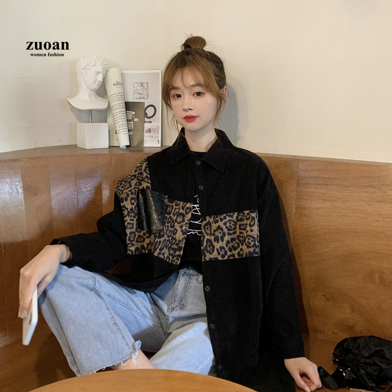 SUXI Áo Sơ Mi Tay Dài Dáng Rộng Rãi Phong Cách Hàn Quốc Độc Đáo