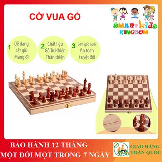 Bộ Cờ Vua Gỗ Cao Cấp - Có Hộp Đựng Làm Bàn Cờ