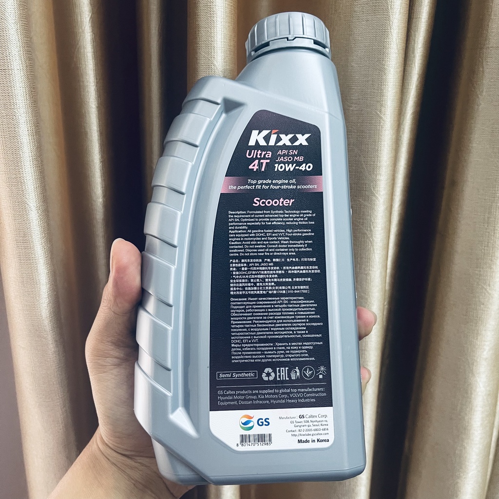 Nhớt Tổng Hợp Xe Tay ga Kixx Ultra 4T Scooter 10w40 800ml + Nhớt Lap Motul