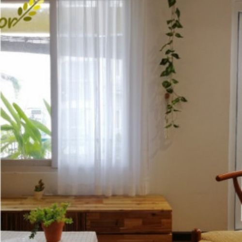 Rèm Voan Trắng Tinh Khiết, Rèm Cửa Sổ Loại 1, Vải Treo Tường Trang Trí Decor Phòng Ngủ