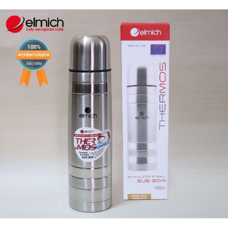 Bình giữ nhiệt nóng lạnh ELMICH INOX 304 🍄 FREE SHIP 🍄 Phích giữ nhiệt Inox 304 Elmich 500ml 1000ml