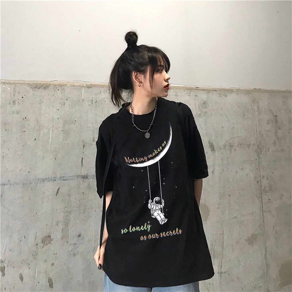 Áo thun nam nữ unisex tay lỡ, áo phông cotton form rộng PHG