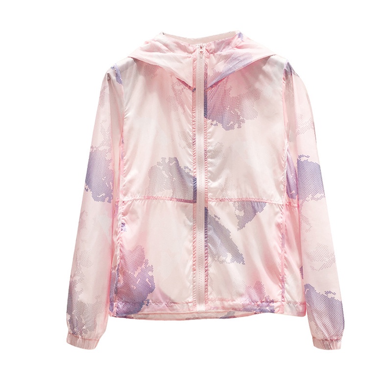 Áo khoác chống nắng IELGY tay dài thoáng khí họa tiết rằn ri thời trang cho nữ