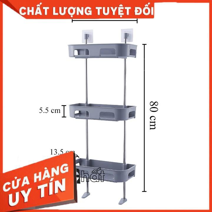 [XẢ KHO+FREE SHIP]  Kệ nhựa sau toilet 3 tầng ( hàng chuẩn trung)