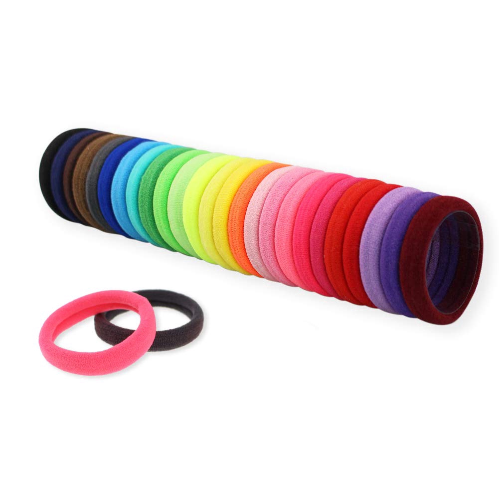 Set 50 Dây Cột Tóc Co Giãn Nhiều Màu Sắc Cho Nữ