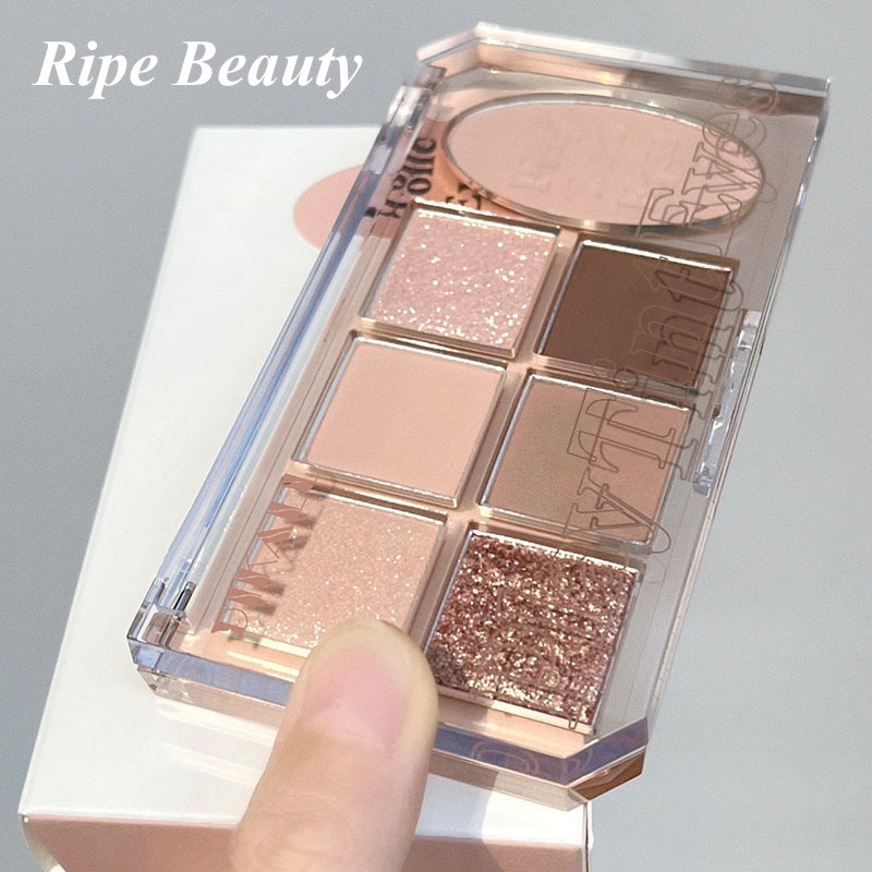 Bảng Phấn Mắt 7 Màu Dikalu Tone Nude Đất Cafe Sữa Bám Màu Lâu Trôi Hàng Nội Địa Trung