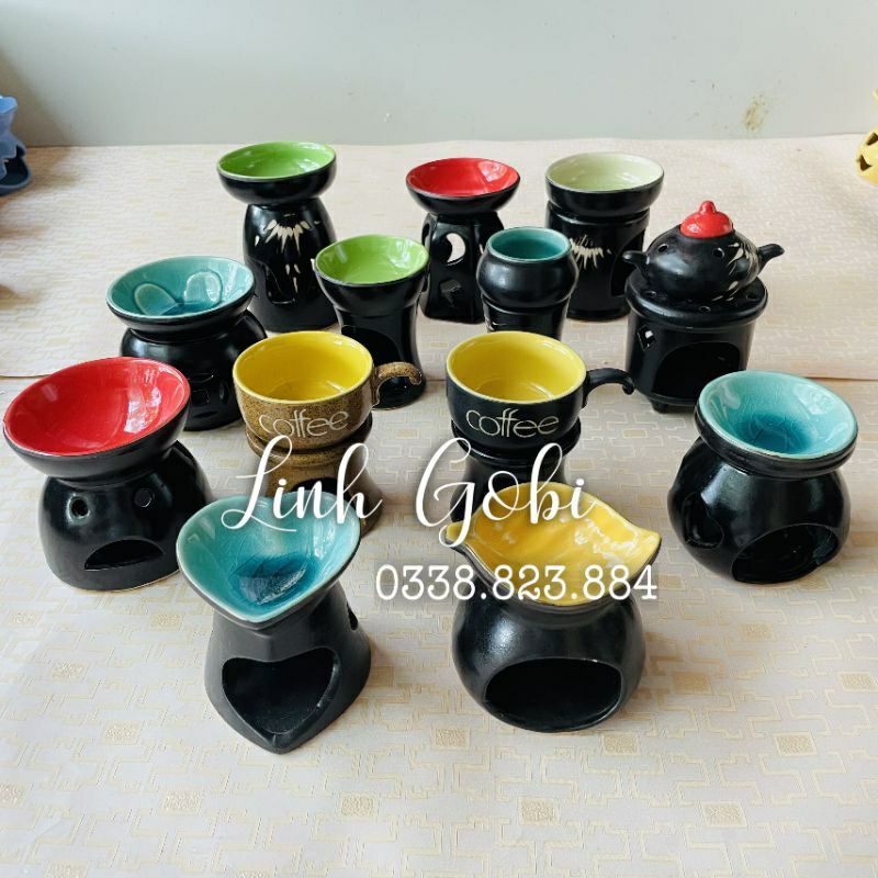 Đèn xông tinh dầu bằng nến ( chọn mẫu )