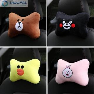Gối tựa cổ mềm mại hình hoạt hình dễ thương cho xe hơi