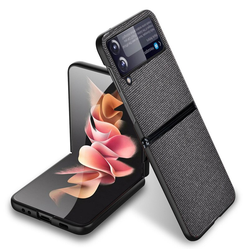 Ốp điện thoại da siêu mỏng bảo vệ cho samsung galaxy z flip 3 5g
