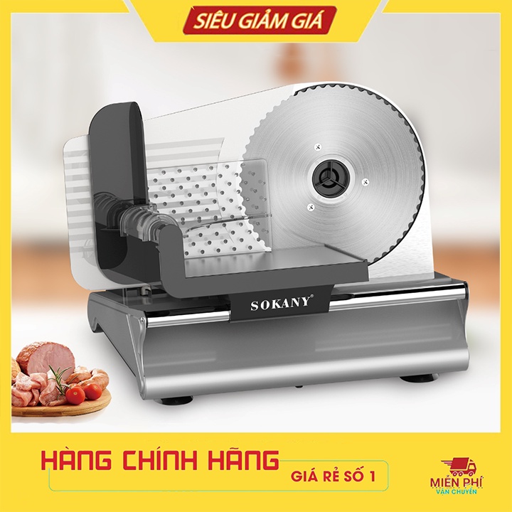 Máy Cắt Thịt Đông Lạnh Bán Tự Động Cao Cấp SOKANY 500W Độ Dày 0.5-15mm