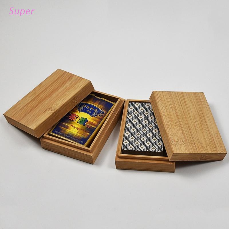 Hộp đựng thẻ bài Tarot để bàn bằng tre siêu tiện lợi