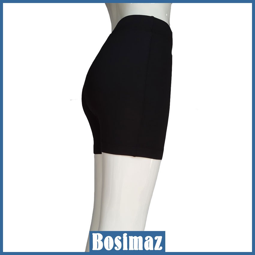 Quần Legging Nữ Bosimaz MS341 đùi không túi màu đen cao cấp, thun co giãn 4 chiều, vải đẹp dày, thoáng mát không xù lông