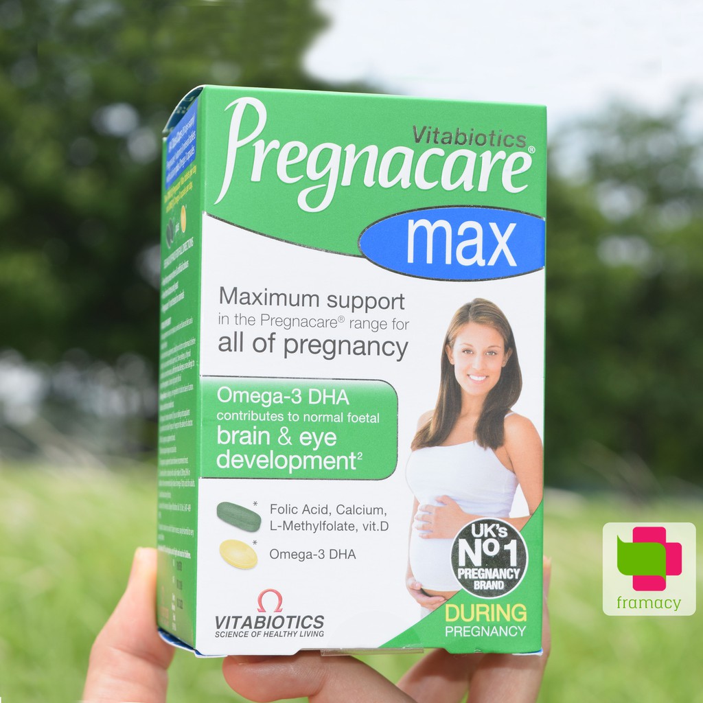 Vitamin tổng hợp cho bà bầu Pregnacare Max, Anh (84 viên) bổ sung Vitamin C, D3, DHA, Axit Folic cho bà bầu, mẹ sau sinh