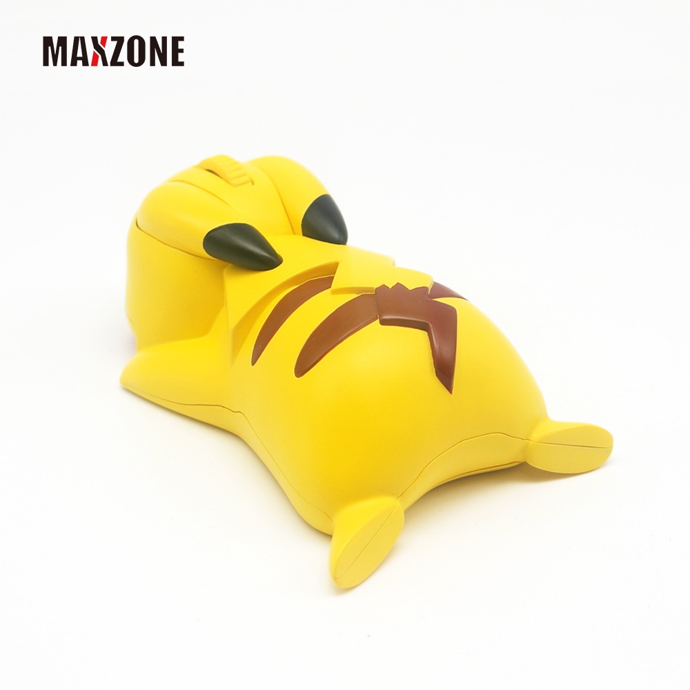 Maxzone Thảm Lót Chuột Bluetooth Không Dây Hình Pikachu Đáng Yêu Cho PC Laptop