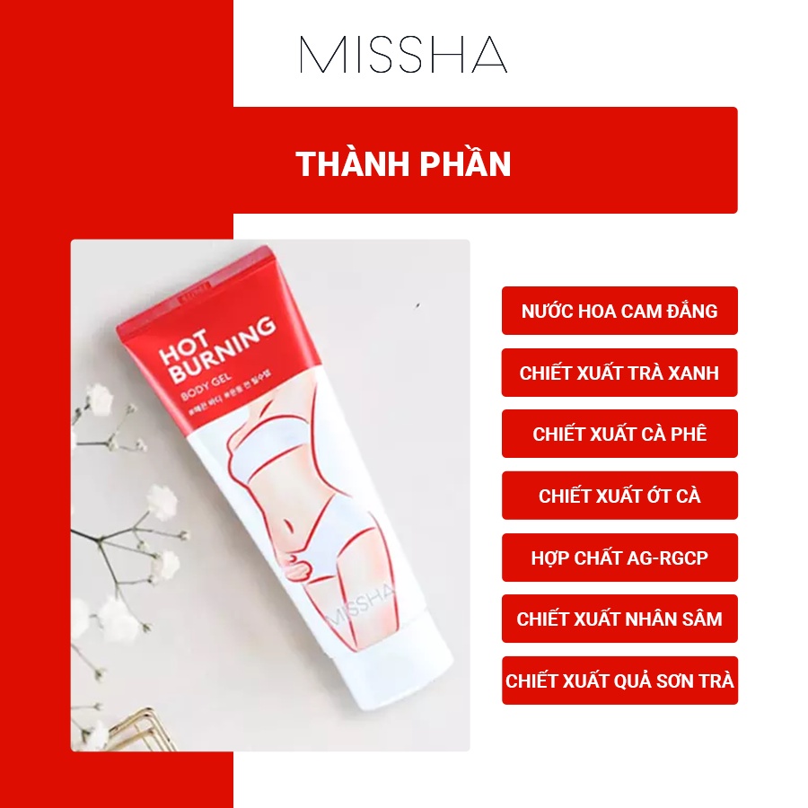 Gel Tan Mỡ Missha Hot Burning Body Gel 200ml